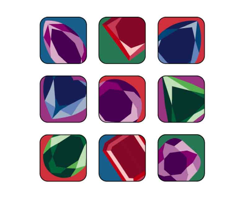 full size abstract jewel icons
