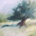 abstract landscape oak tree dark green thumbnail